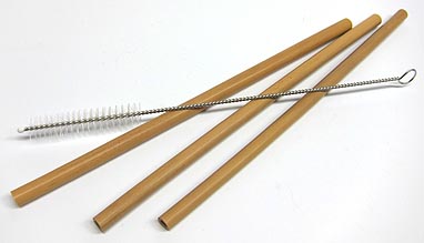 Bambus-Trinkhalme 10 Stück inkl. Putzer